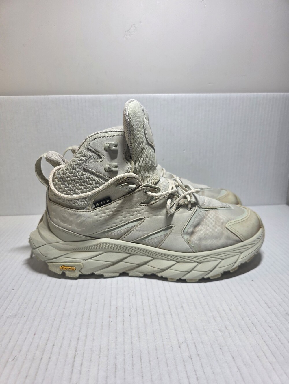 Hoka One Anacapa Mid GTX Gore-Tex Hiking Boots Beige Women's Size 9.5 B